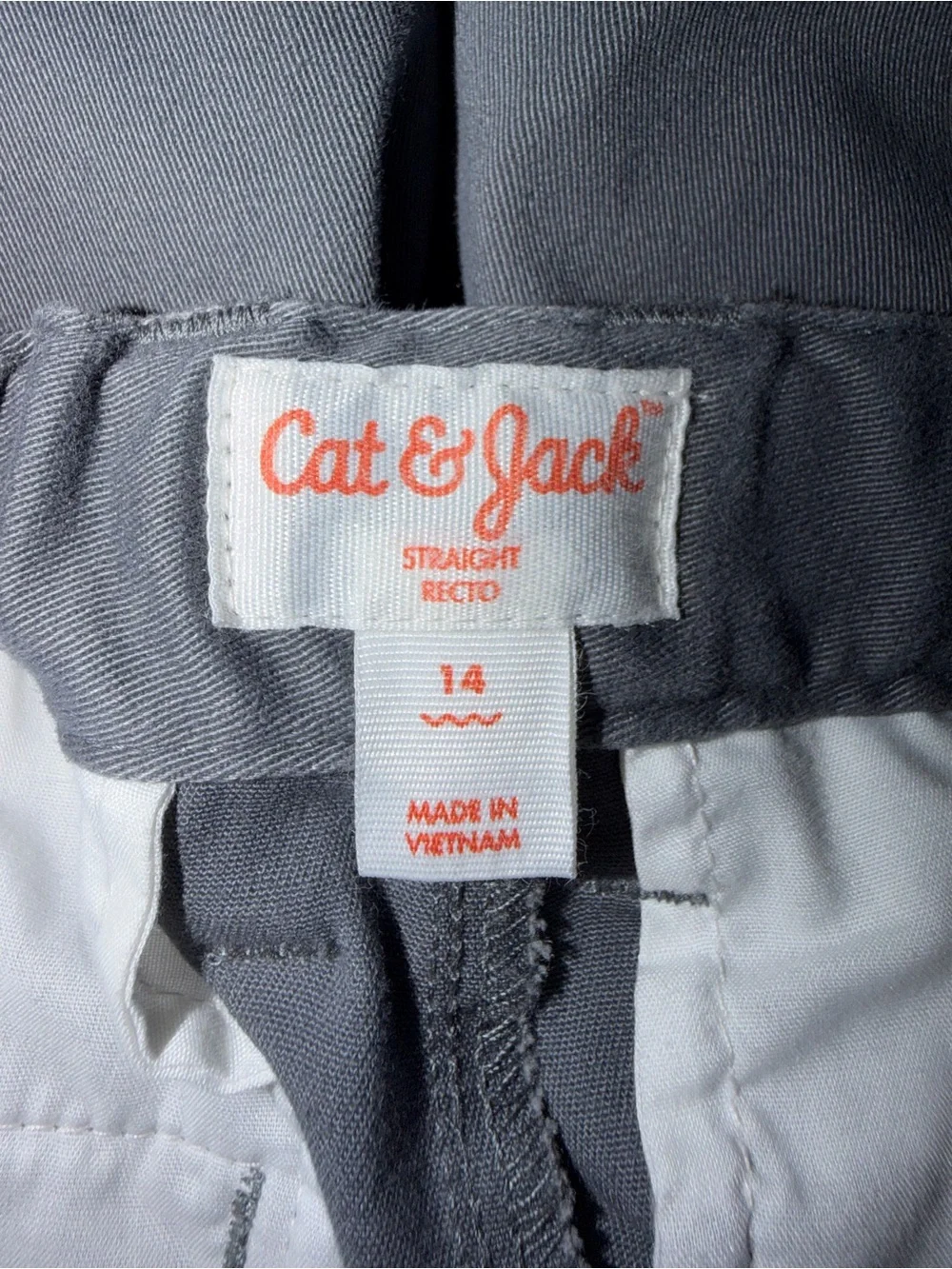 Cat & Jack Boys Gray Classic Straight Fit Pants - 14